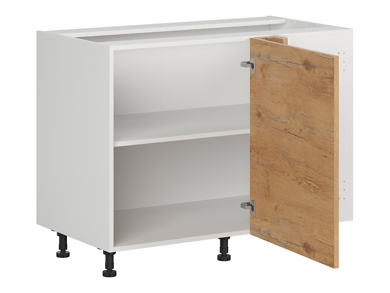 Szafka dolna Hamper prawa dąb lancelot zabudowuje naroże 125x65 cm