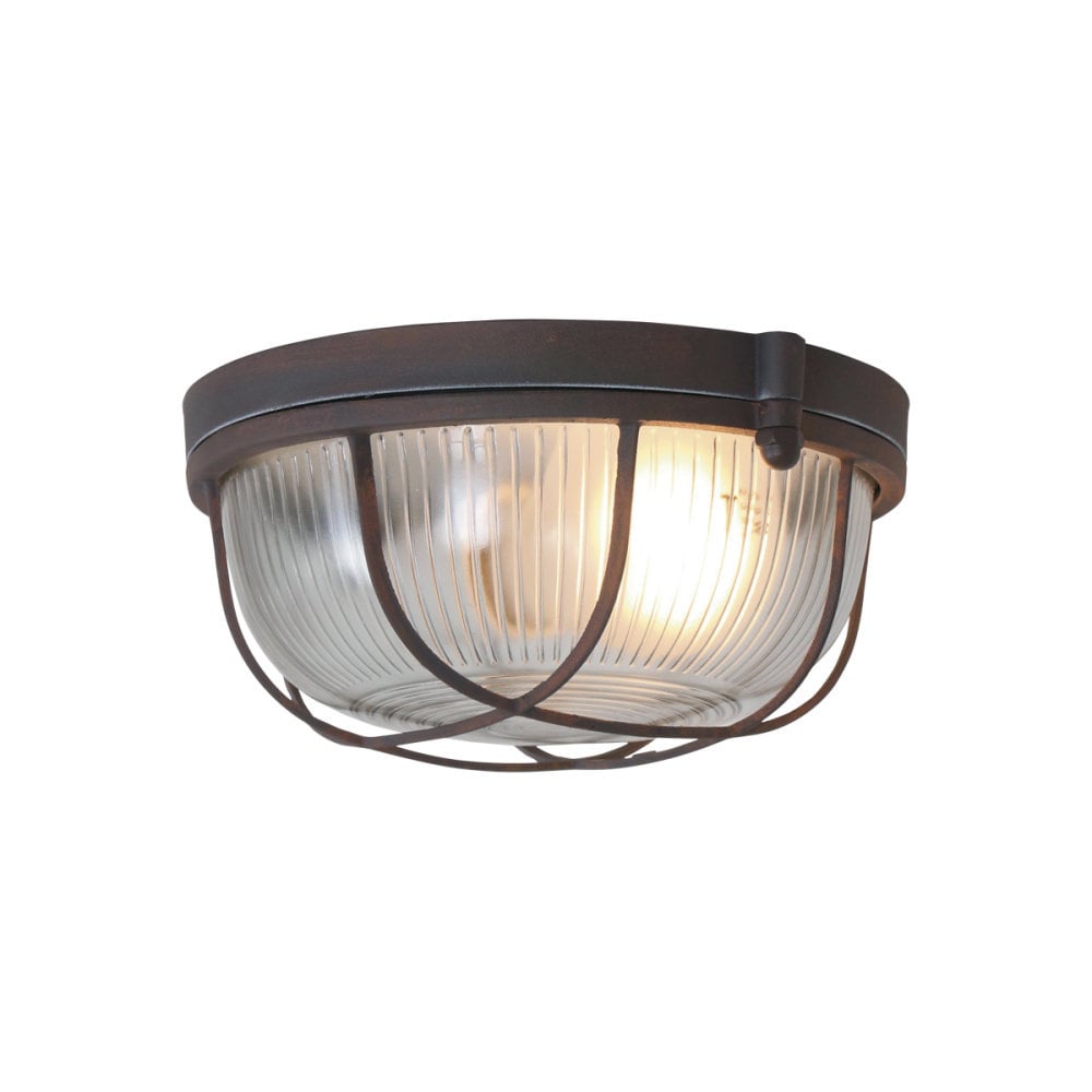 Mexlite plafondlamp lisanne - 1 lichts - 17x 8 cm - bruin
