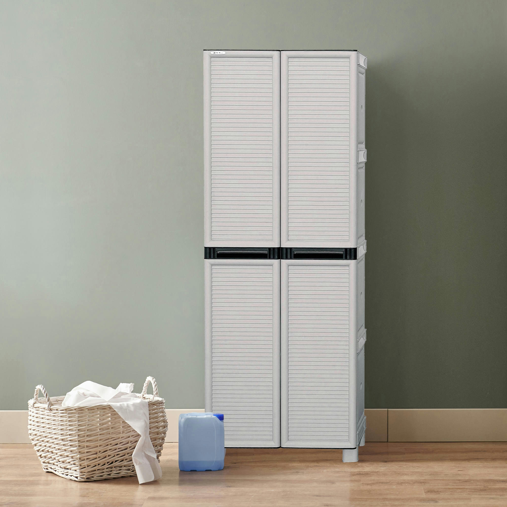 - Armoire extérieure ou intérieure en polypropylène gris