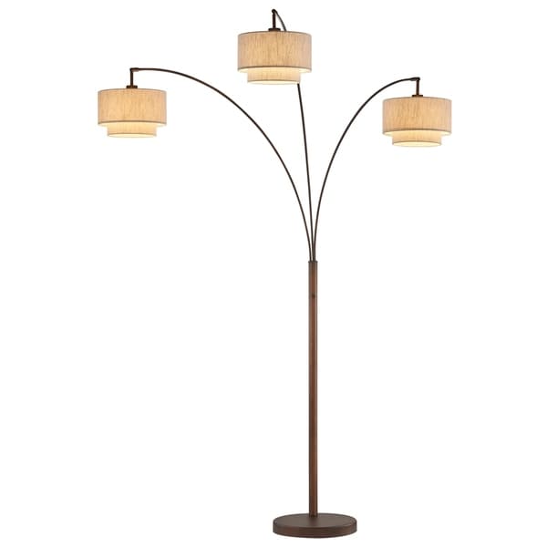 Artiva Lumiere III Arc Antique Bronze LED Floor Lamp