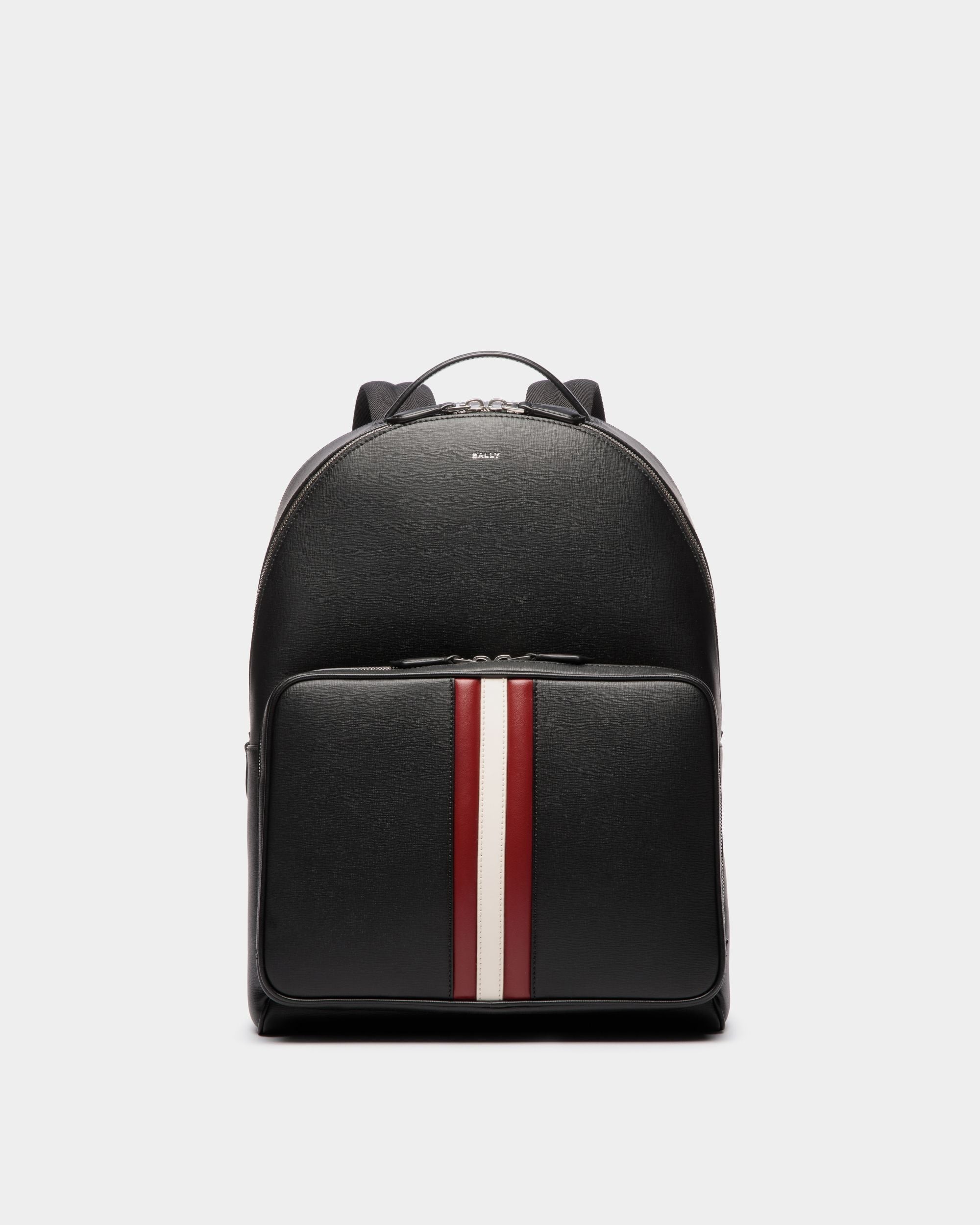 Mythos Rucksack Aus Recyceltem Leder In Schwarz