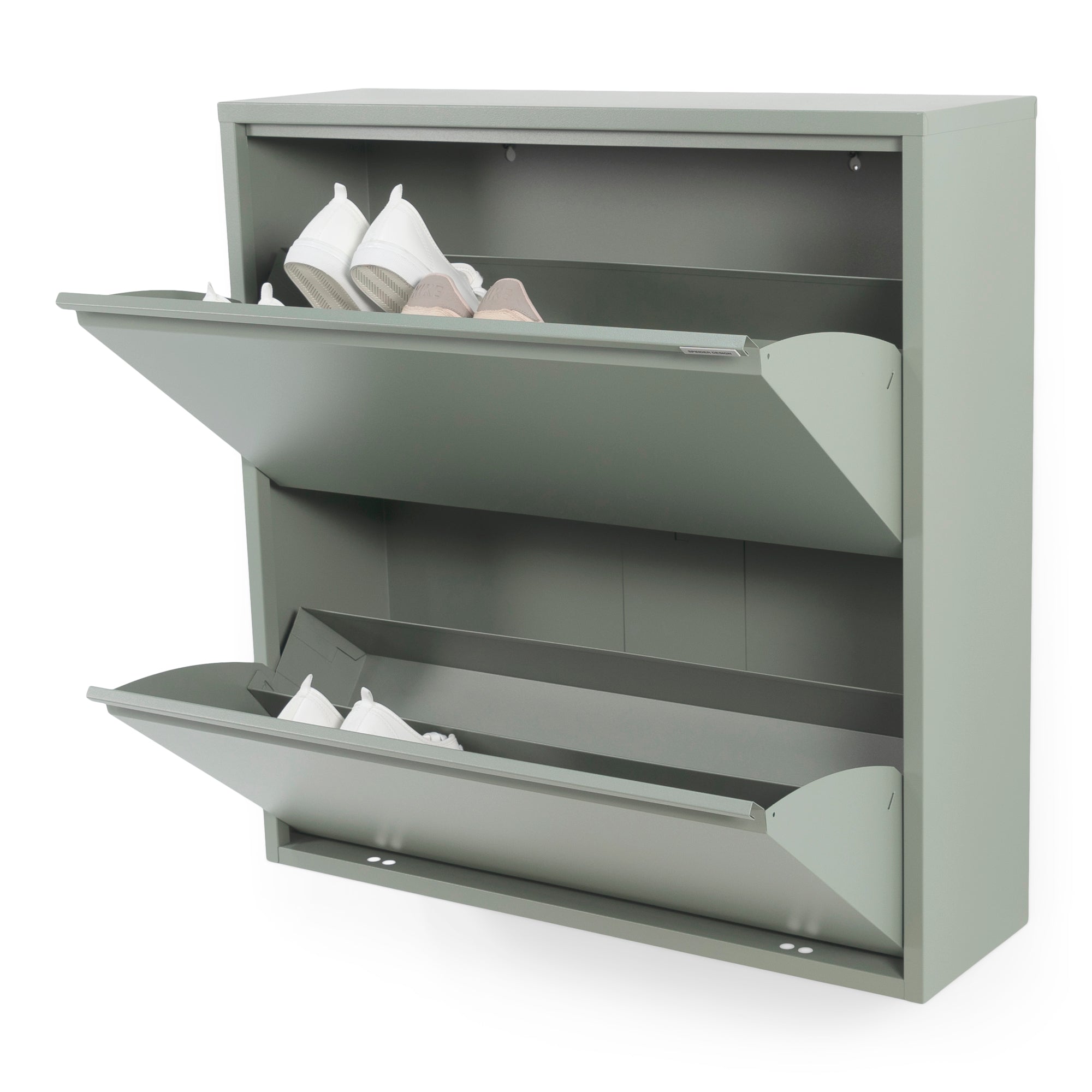 Spinder Design schoenenkast Billy 2 - Dusty Green - 12 paar schoenen