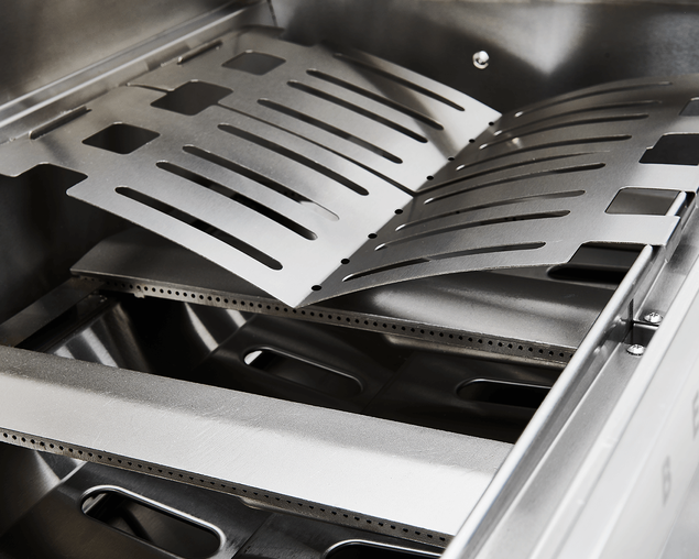 BeefEater 7000 Premium 5 Burner Flame Failure BBQ on Side Burner Cart