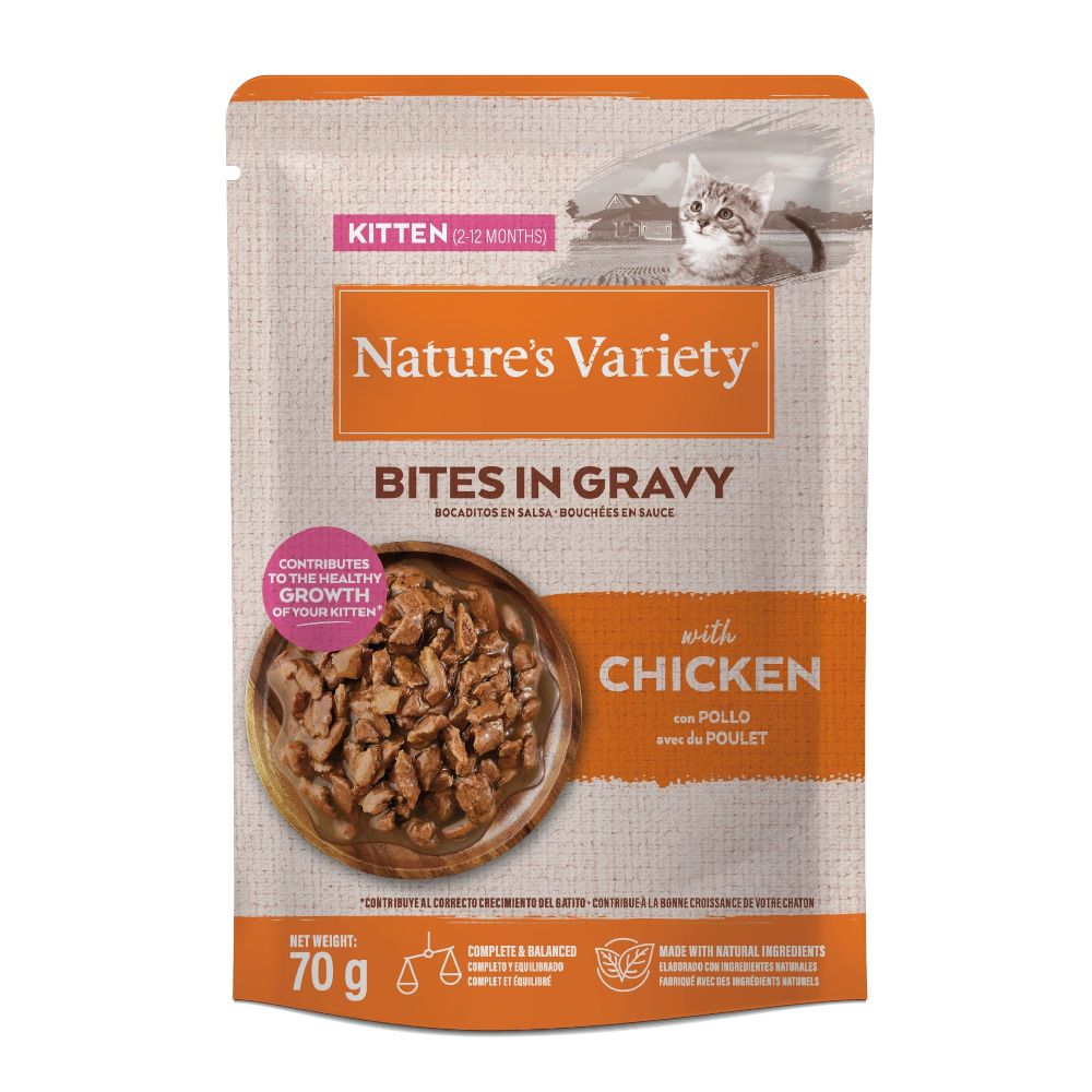Nature's Variety Kitten Bites in Sauce 28 x 70g