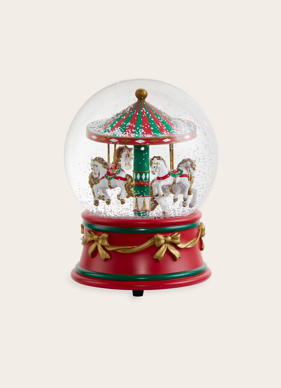 BOULE à NEIGE MUSICALE CARROUSEL RUBIS