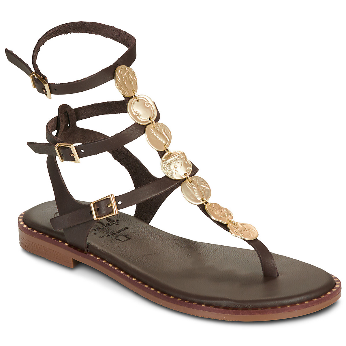 Oh My Sandals - 5843 - Brown / Gold