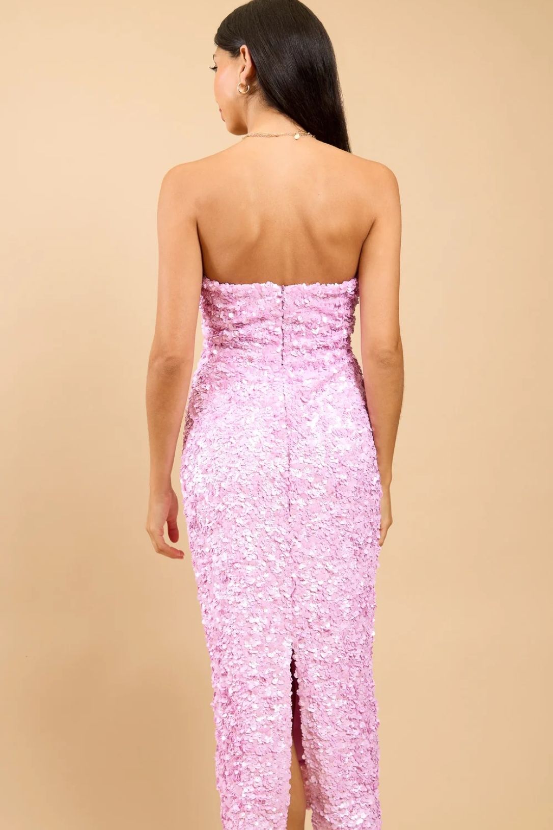 Little Mistress Pink Sequin Midaxi Dress