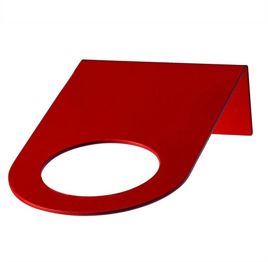SUPPORT 2 - Applique murale courte en acier rouge