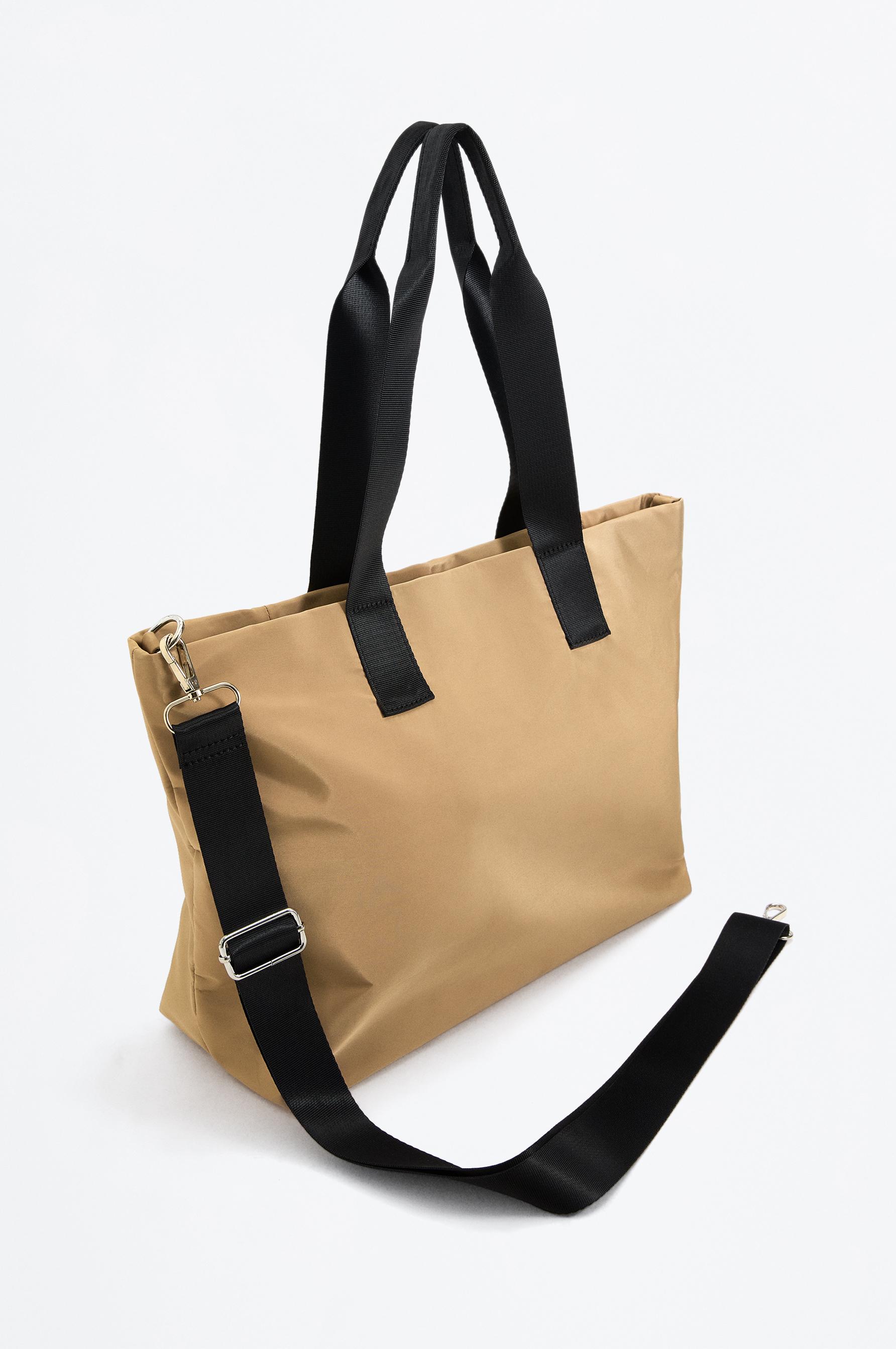 Bolso shopper grande nailon multibolsillo