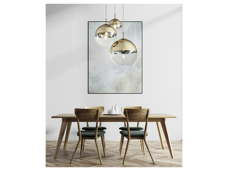 Lampa wisząca Varus 3-punktowa metalowo złota