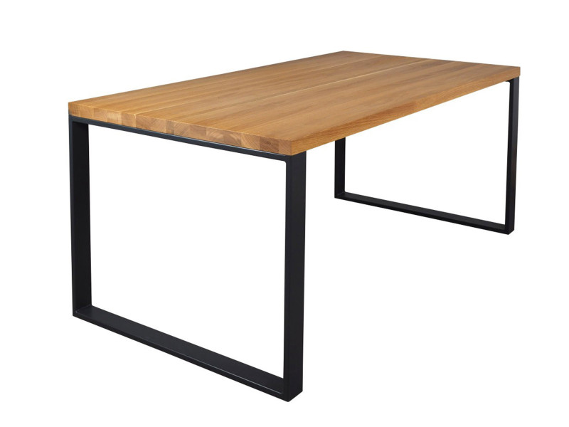 Stół 150x90 z litego drewna dębowego ANTON loft