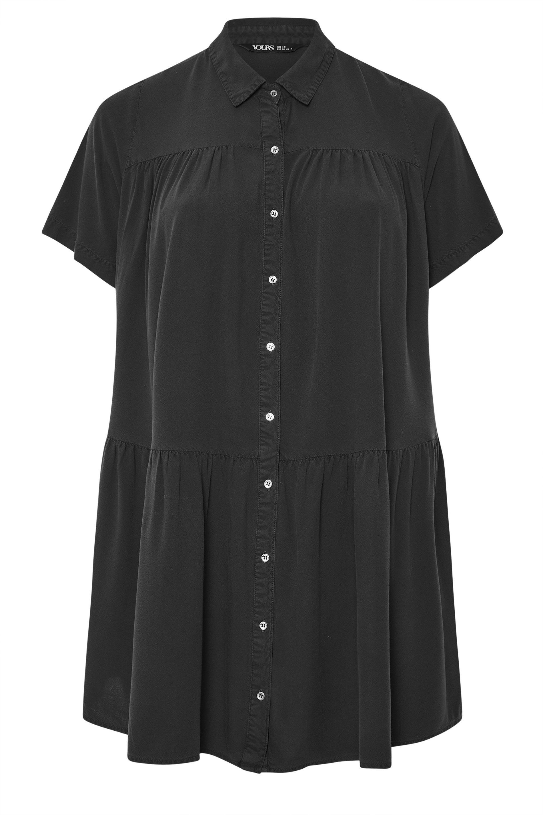 Yours Chambray Tiered Smock Shirt