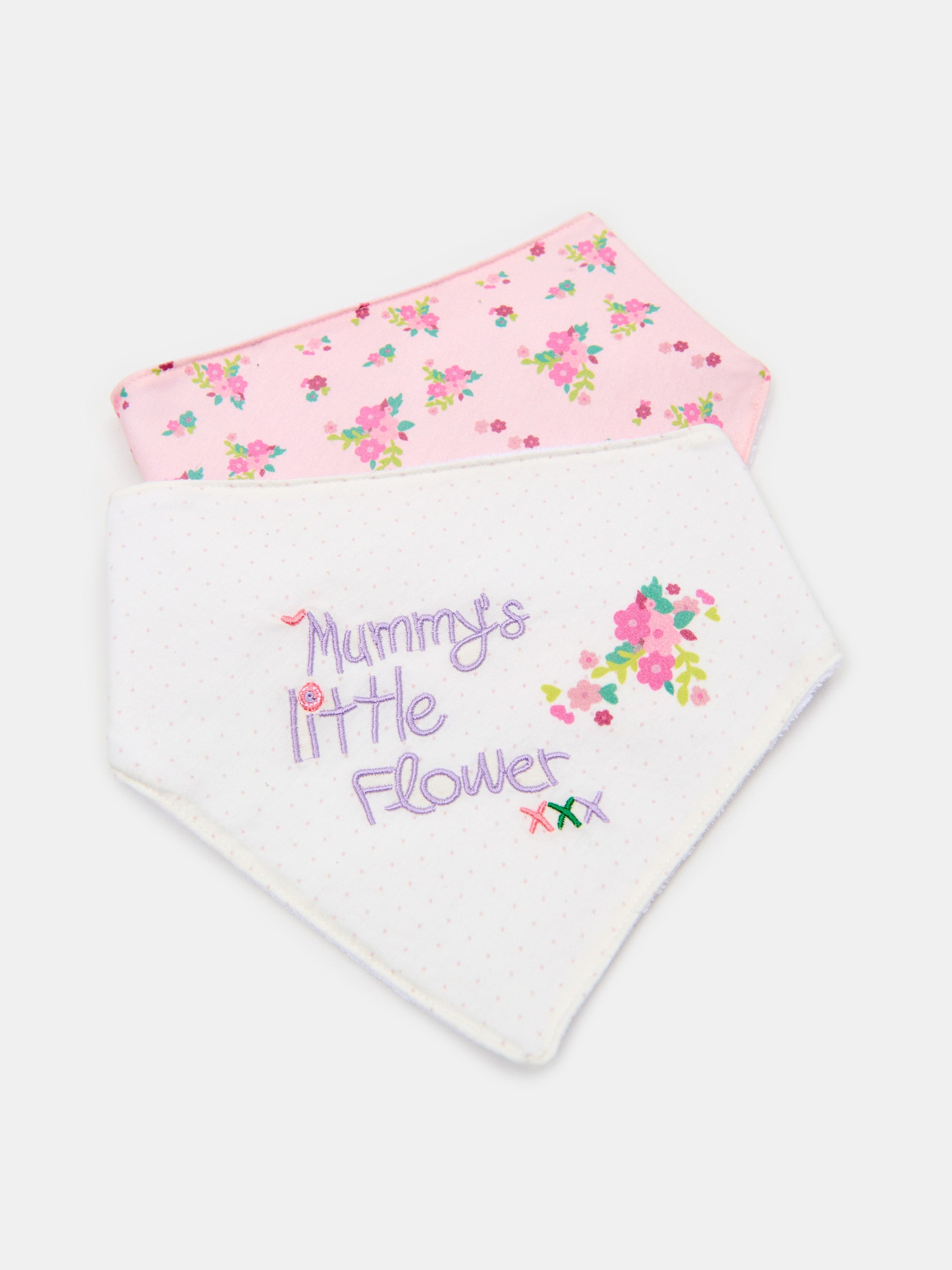 Zestaw śliniaków z motywem kwiatowym 2 pack