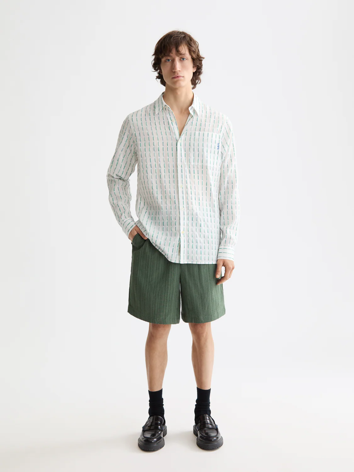 Striped Cotton-Voile Shirt