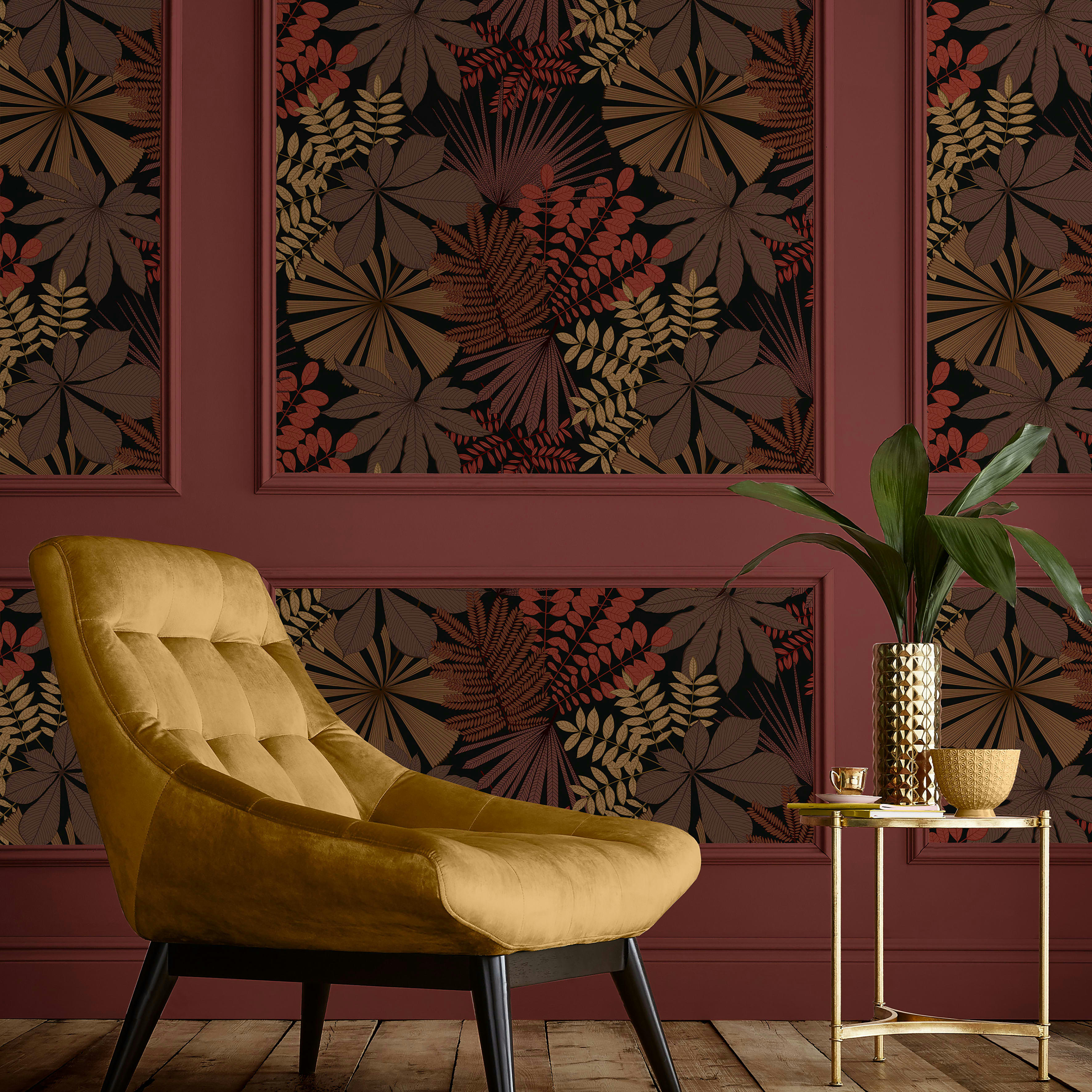 - papier peint bohemia alizarin rouge 1005 x 52cm