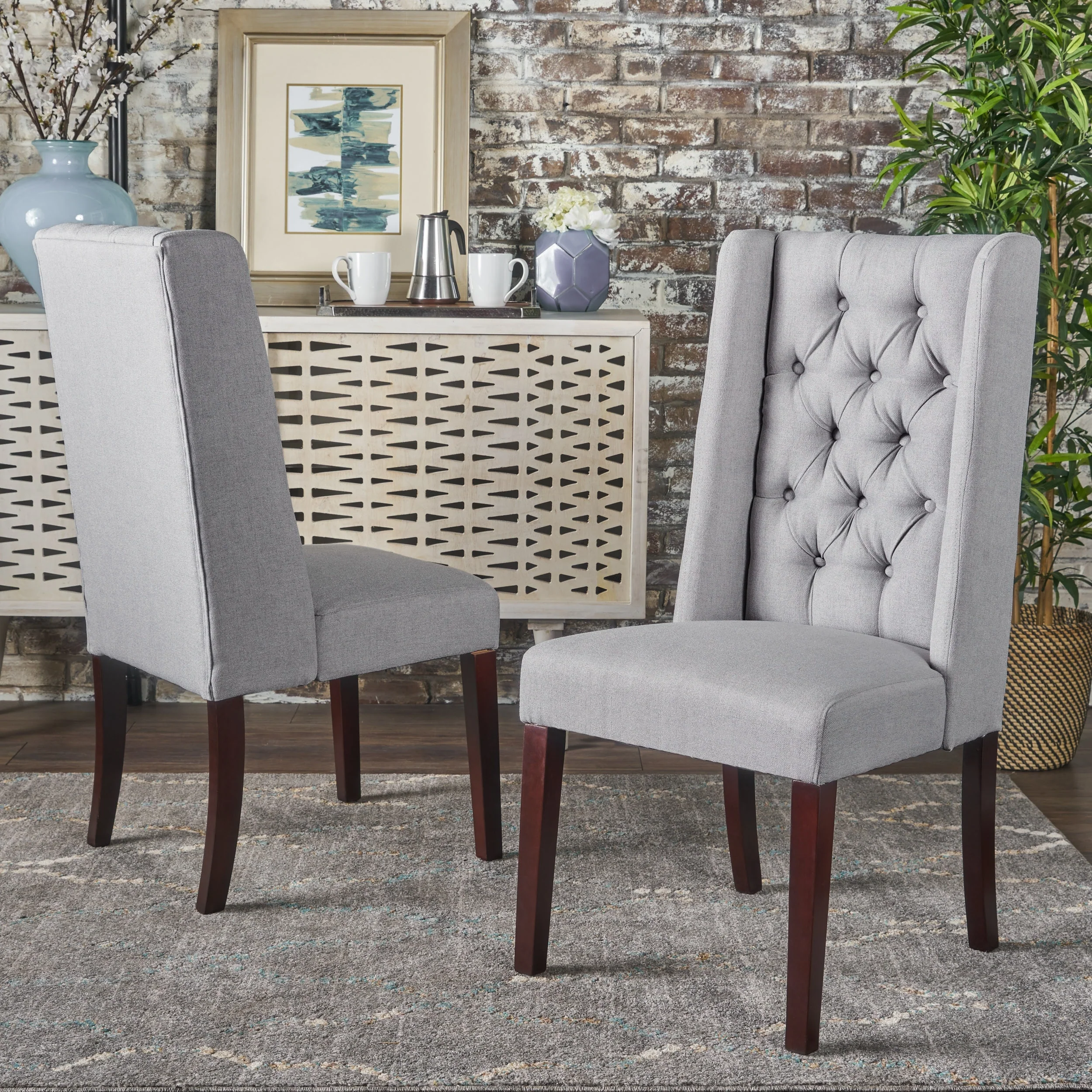 Blythe Tufted Dining Chair (Set of 2) by Christopher Knight Home
