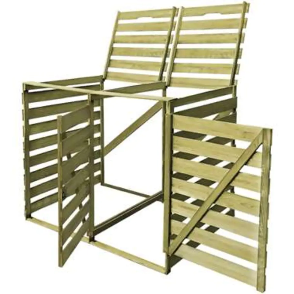 vidaXL - Containerberging - Groen - Hout - 2 containers