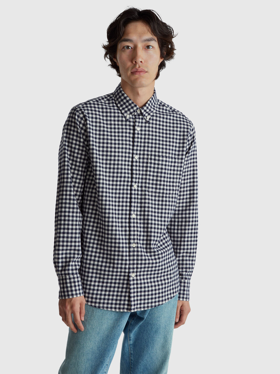 Flannel button-down shirt