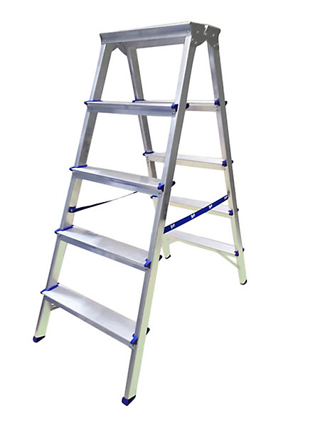 Escabeau Mac Allister DHR 405 double accès 5 marches en aluminium