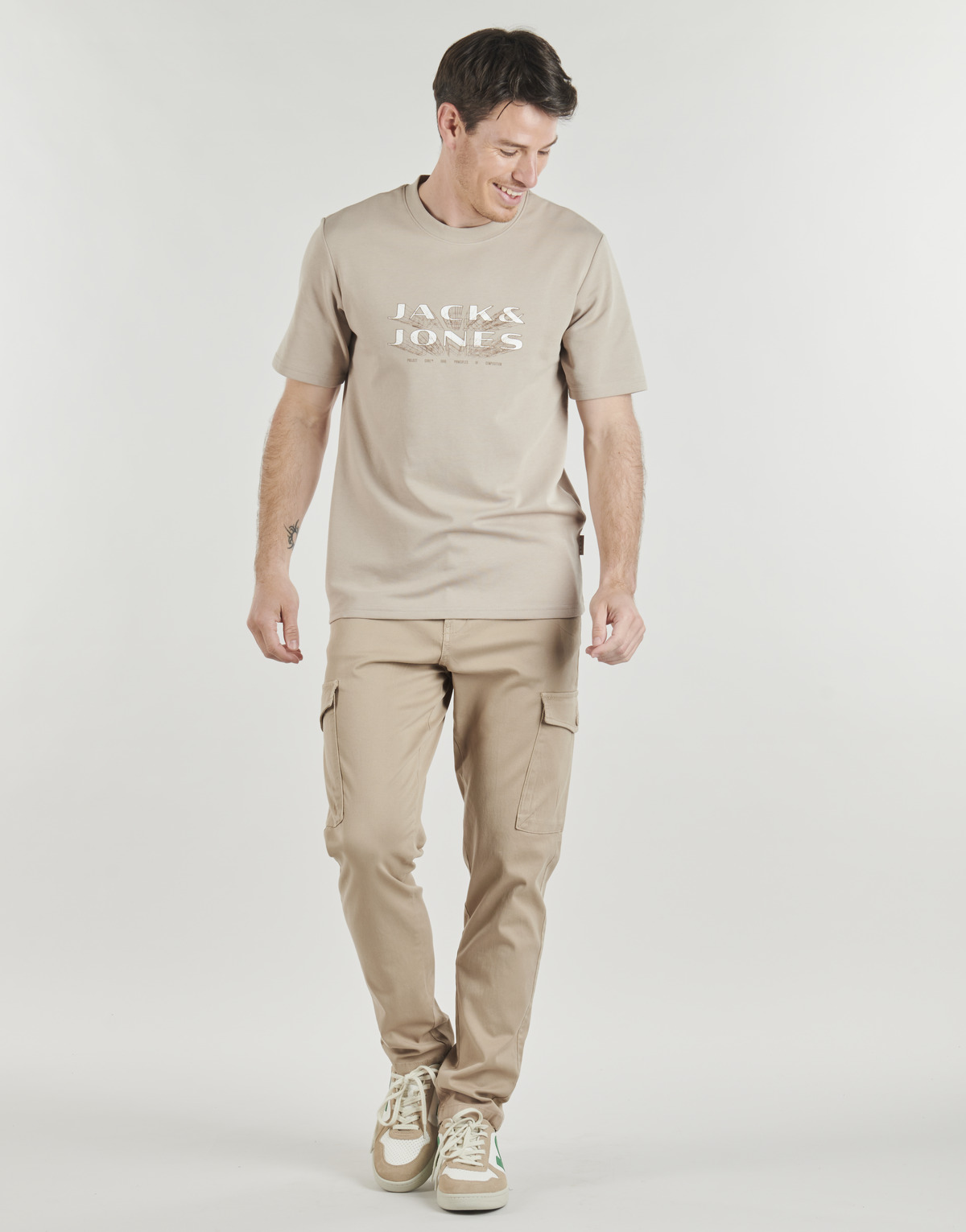 Jack & Jones - JPSTACE ARTHUR DOBBY CARGO - Beige