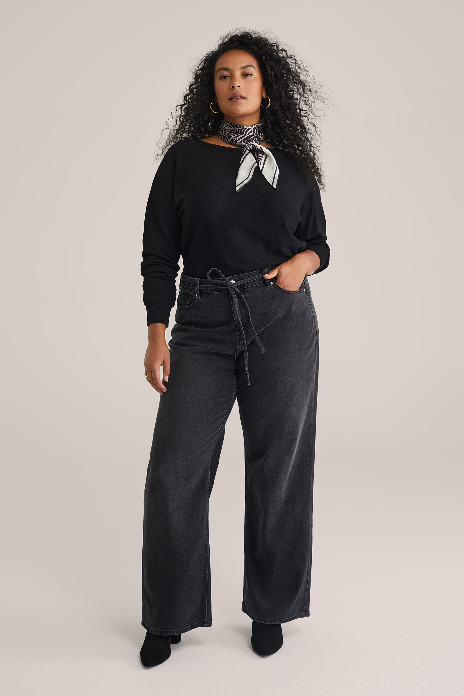 Dames wide leg jeans - Curve