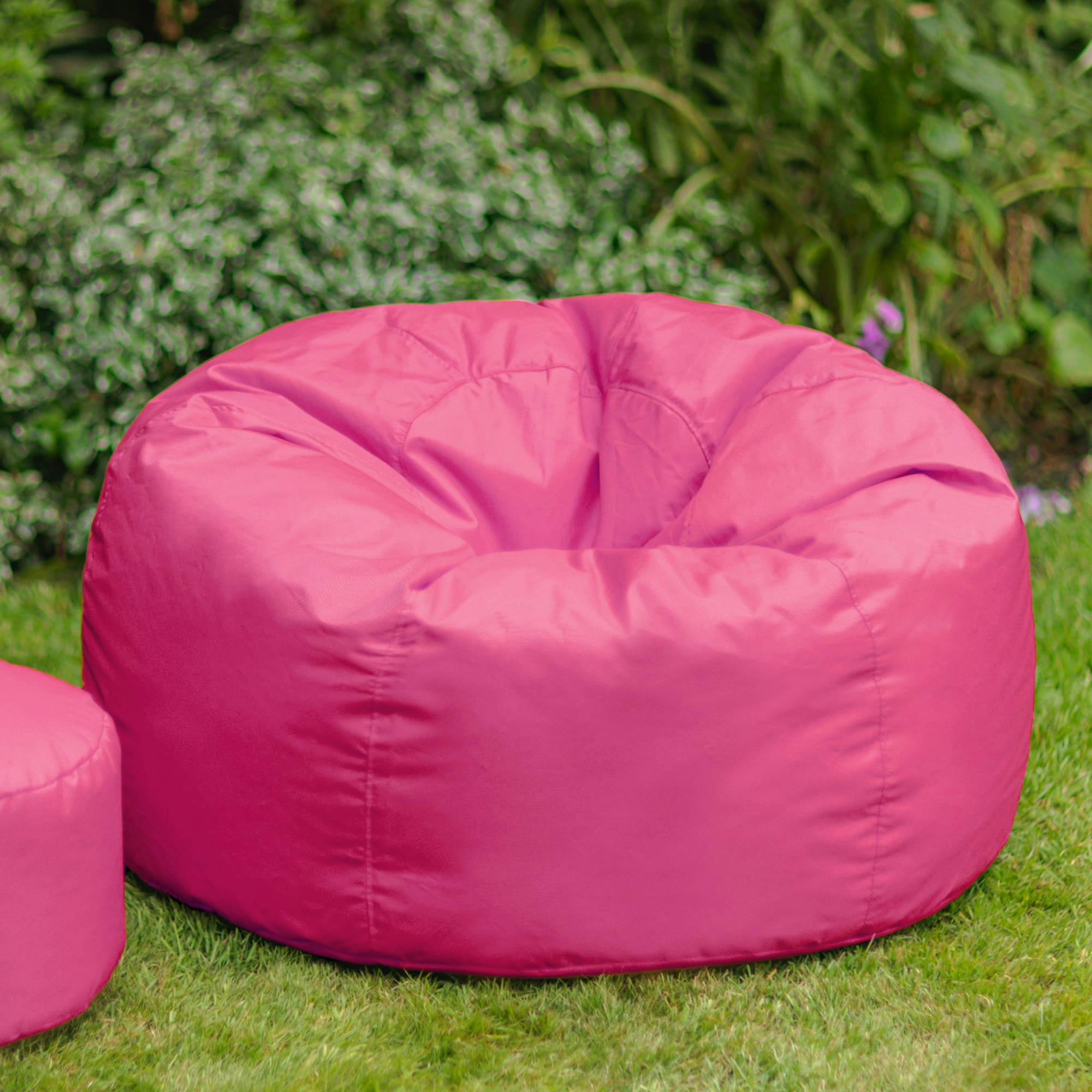 - Pouf extérieur rose