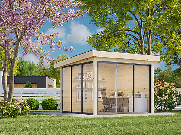 Abri de jardin Palmako Lenna 401 en bois naturel ép.28 mm 11,6m²