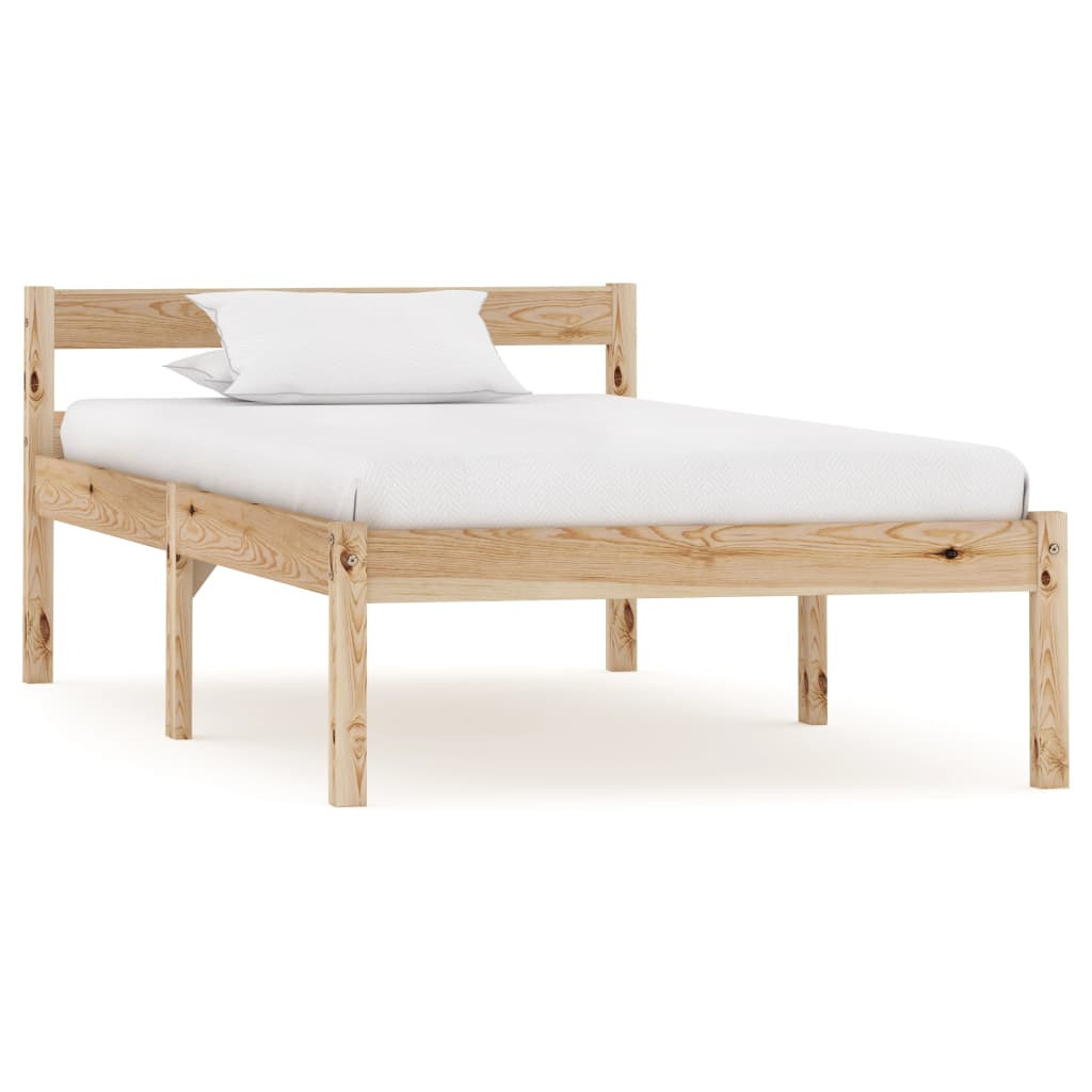 Łóżko Drewniane Rama Łóżka Sofa Brązowe Do Sypialni Pokoju 100 x 200 cm