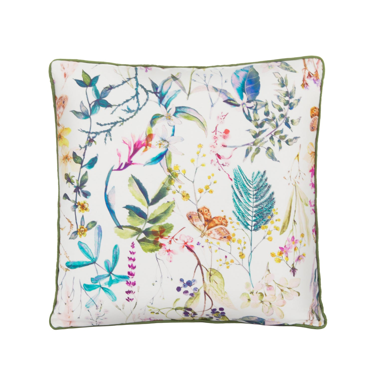 Cuscino divano 45x45 cm foglie colorate