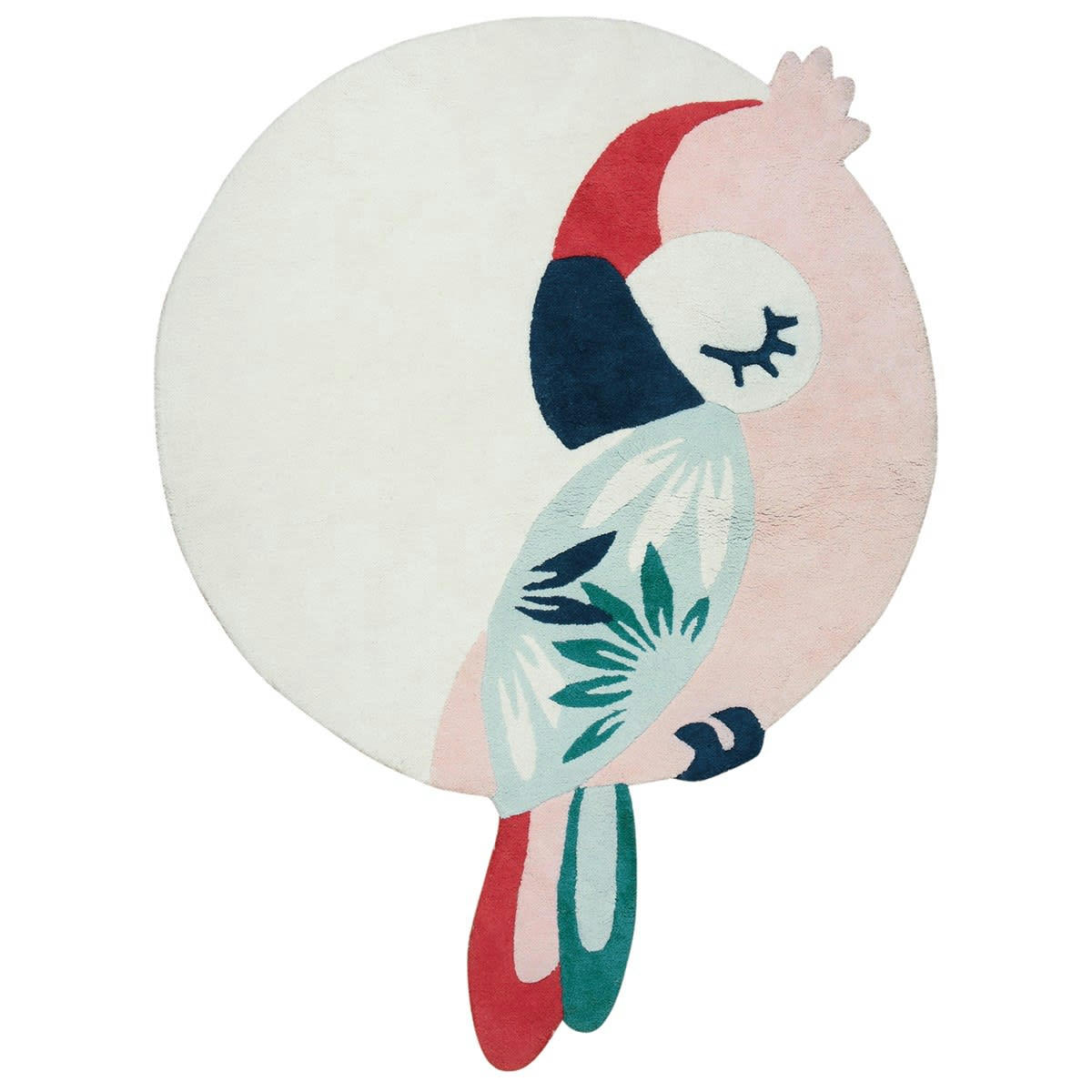 TROPICA - Tapis perroquet en Coton Beige