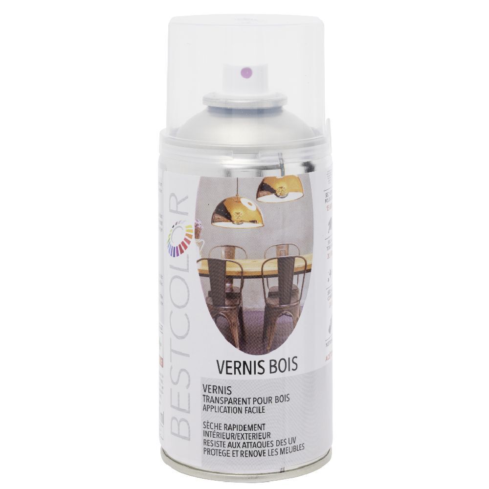 Vernis Bois incolore brillant en spray 300 ml