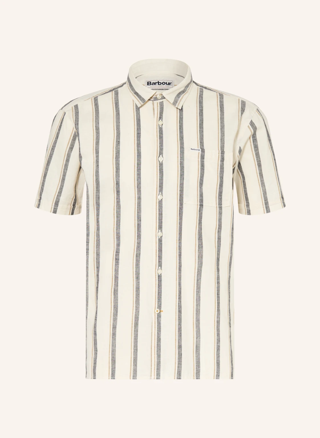 Barbour Kurzarm-Hemd BARKEND Relaxed Fit mit Leinen