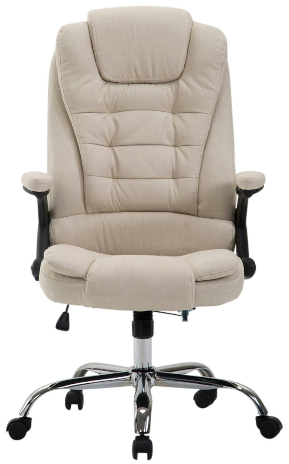 THOR - Chaise de bureau réglable pivotante en tissu Crème