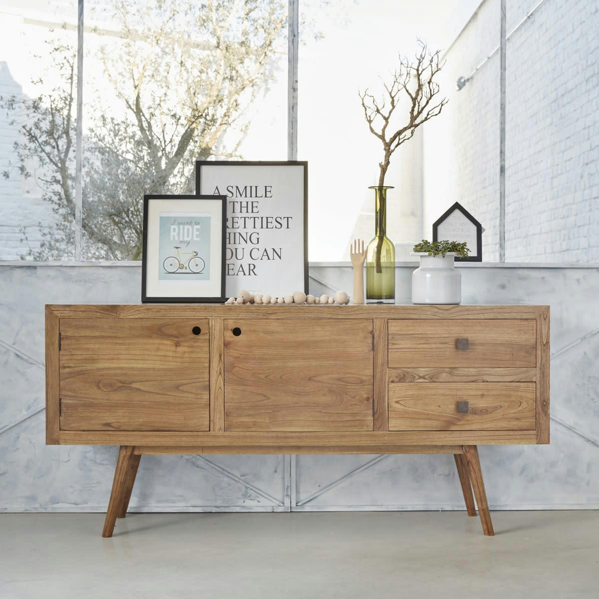 OSLO - Commode en mindi massif 180 cm