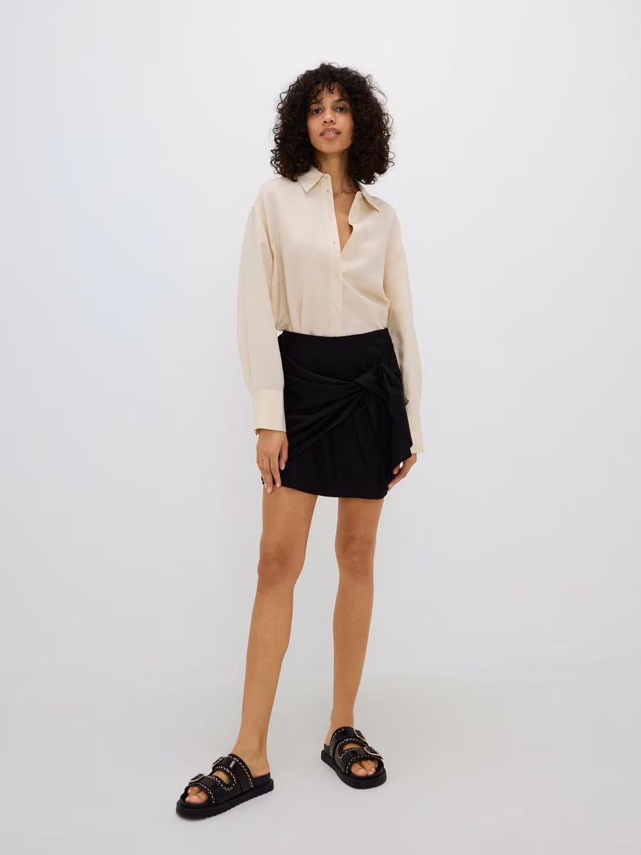 Mini Skirt With Tie Detail