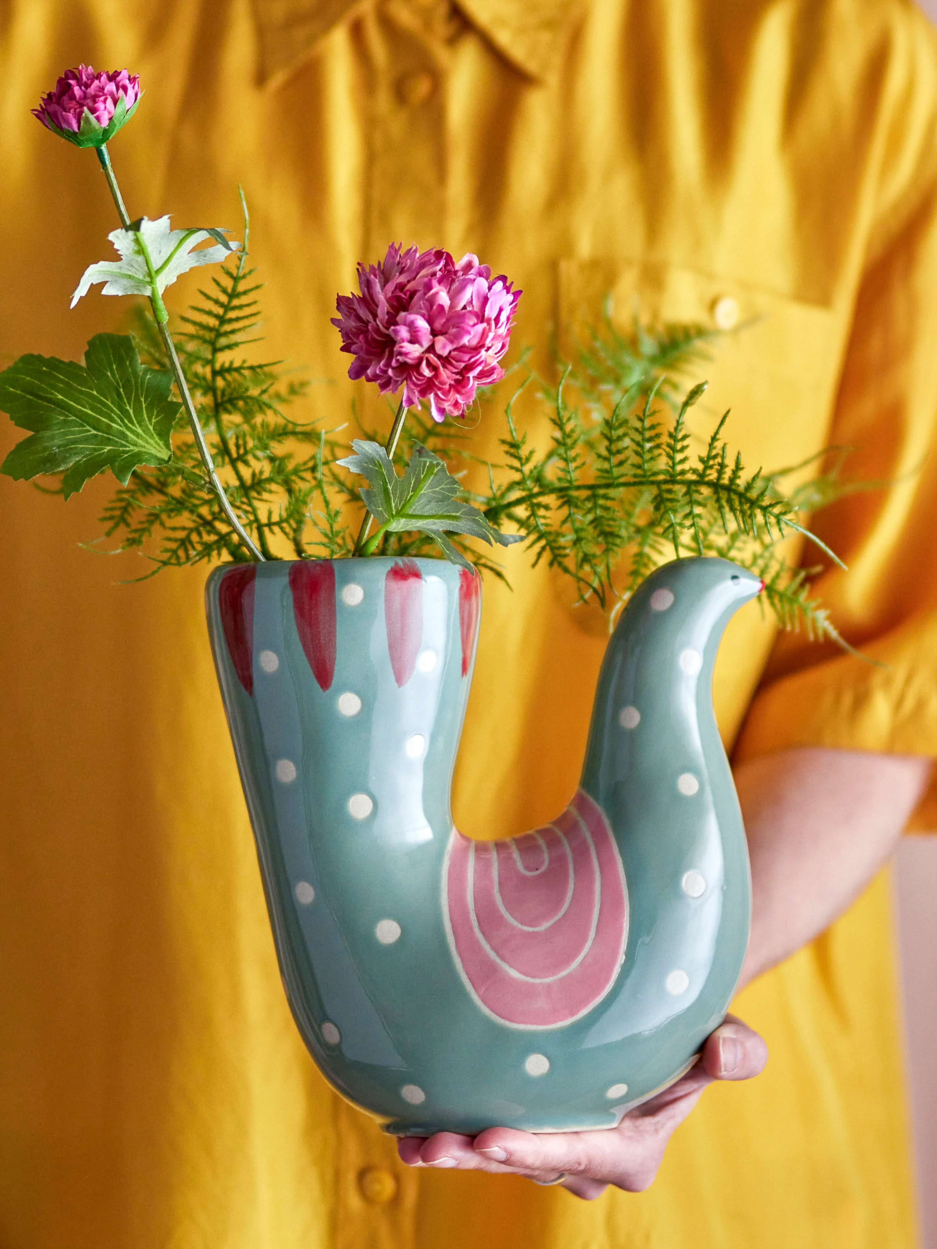 Handbemalte Vase Trudy, H 19 cm