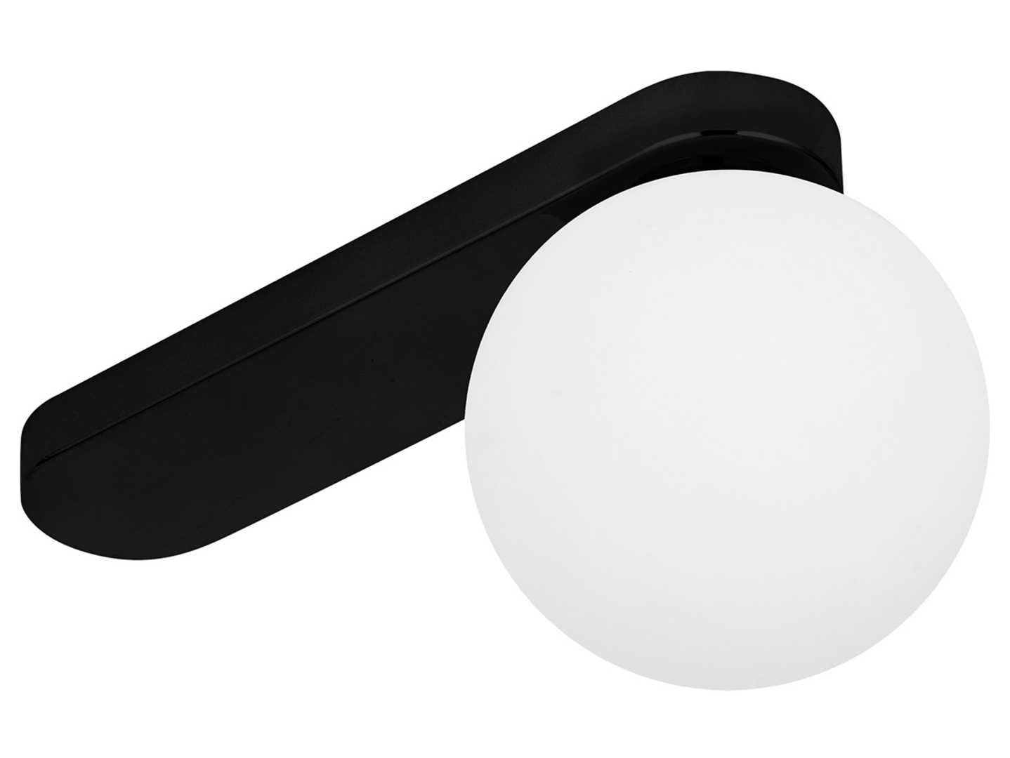 Lampa sufitowa Bianca metalowa biało-czarna