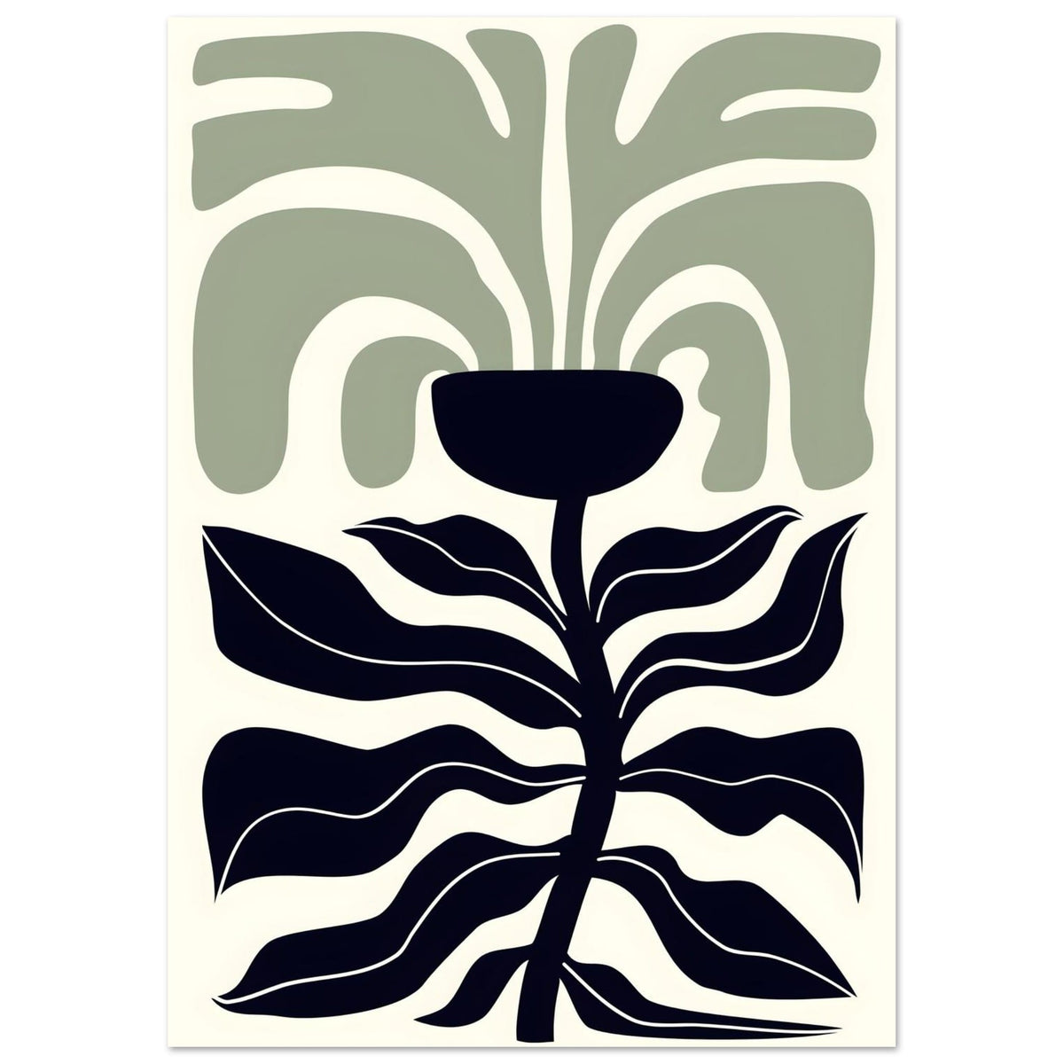 Artfulprints Poster Matisse – Poetic bloom II  - A4 21x29.7 cm - Groen