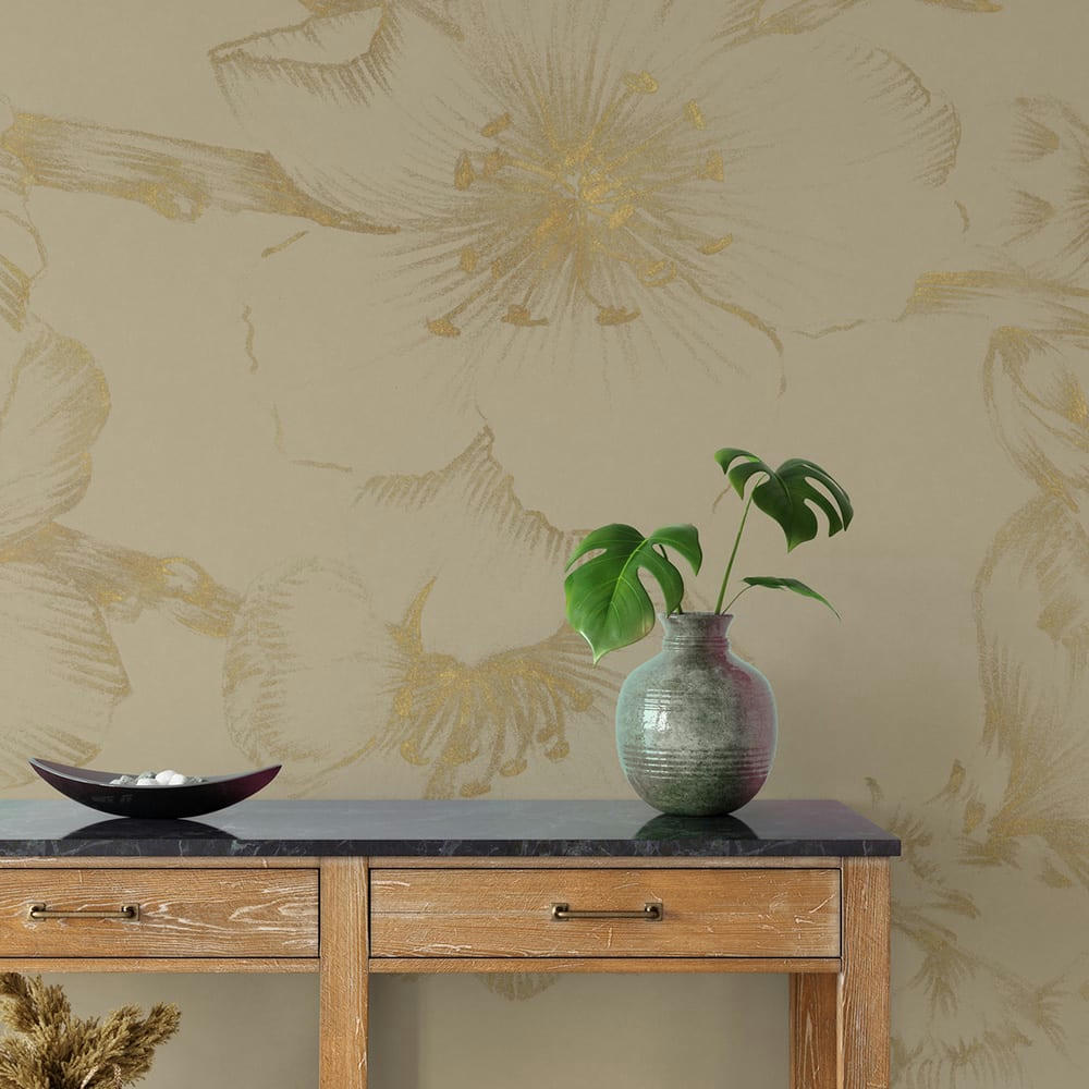 - Papier peint panoramique motifs fleurs cerisiers 255x260cm