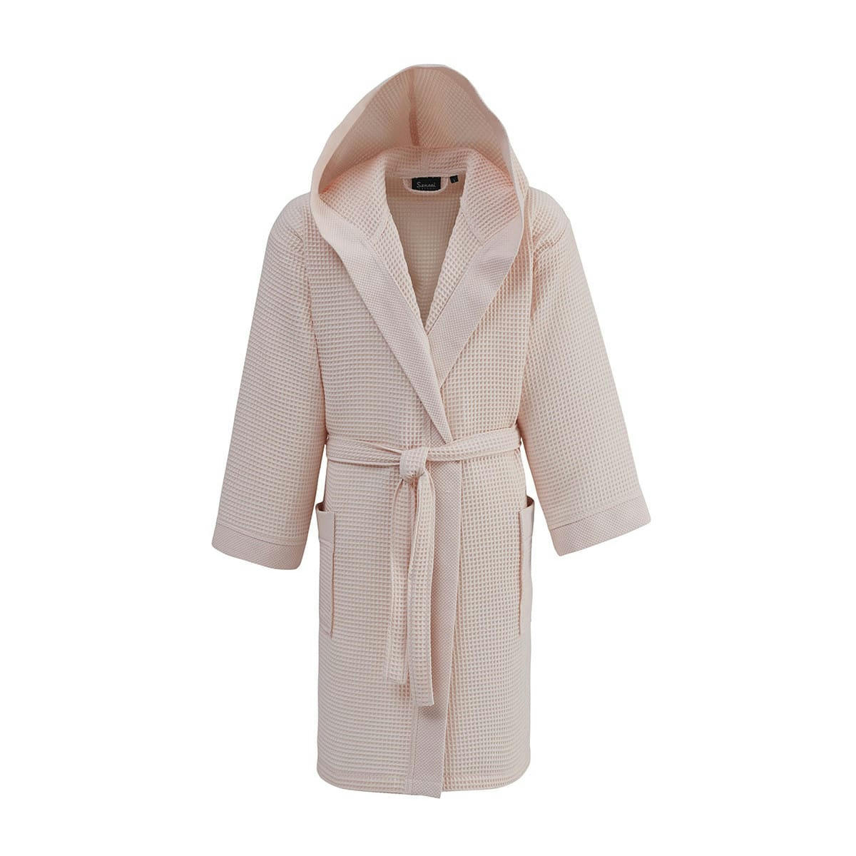 SPA - Peignoir mi-long nid d'abeille à capuche Petale XL