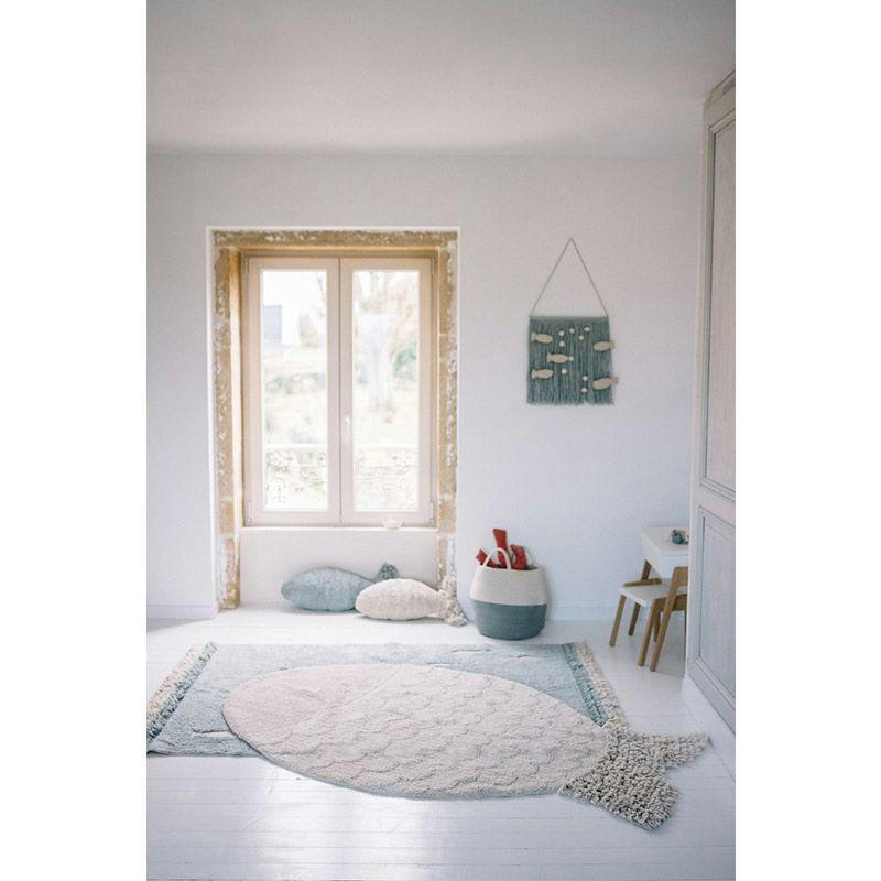 POISSON - Tapis poisson beige 110x180