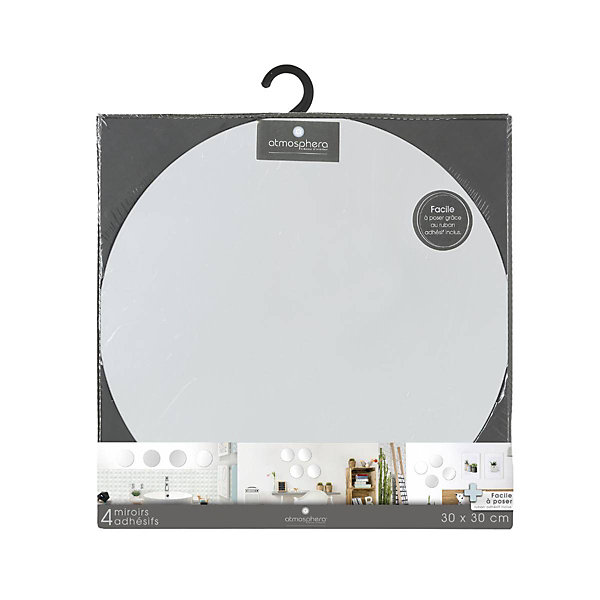 Lot de 4 Miroirs Ronds adhésifs D30cm - 5Five