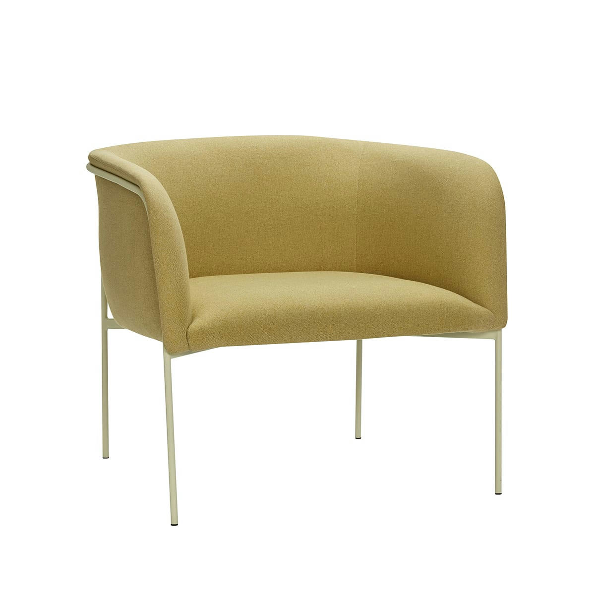 EYRIE - Fauteuil lounge en polyester et acier jaune