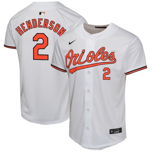 Gunnar Henderson Baltimore Orioles Nike Youth Home Game Player Jersey - White