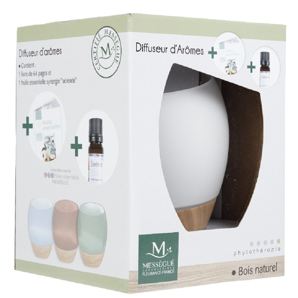 Coffret diffuseur arômes Mességué bois naturel
