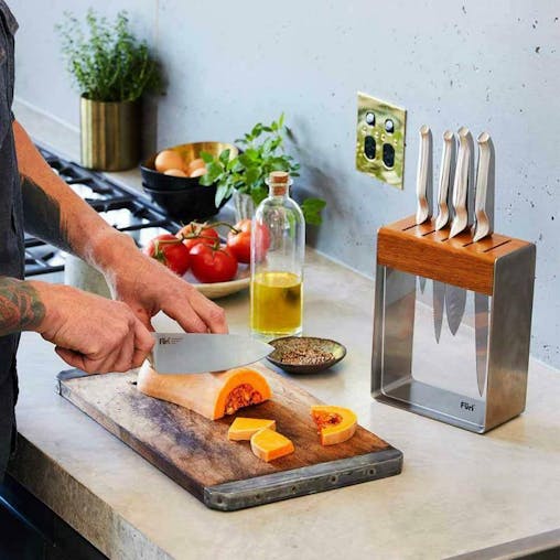 New Furi Pro 7 Piece Stainless Steel 7Pc Knife Block Set