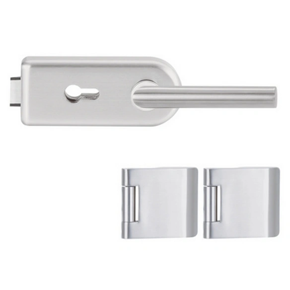 Glastürbeschlagset »3-tlg. Bänder, inkl. Griffpaar NOVA 297 «, BxH: 245 x 57 mm, 2,226 kg