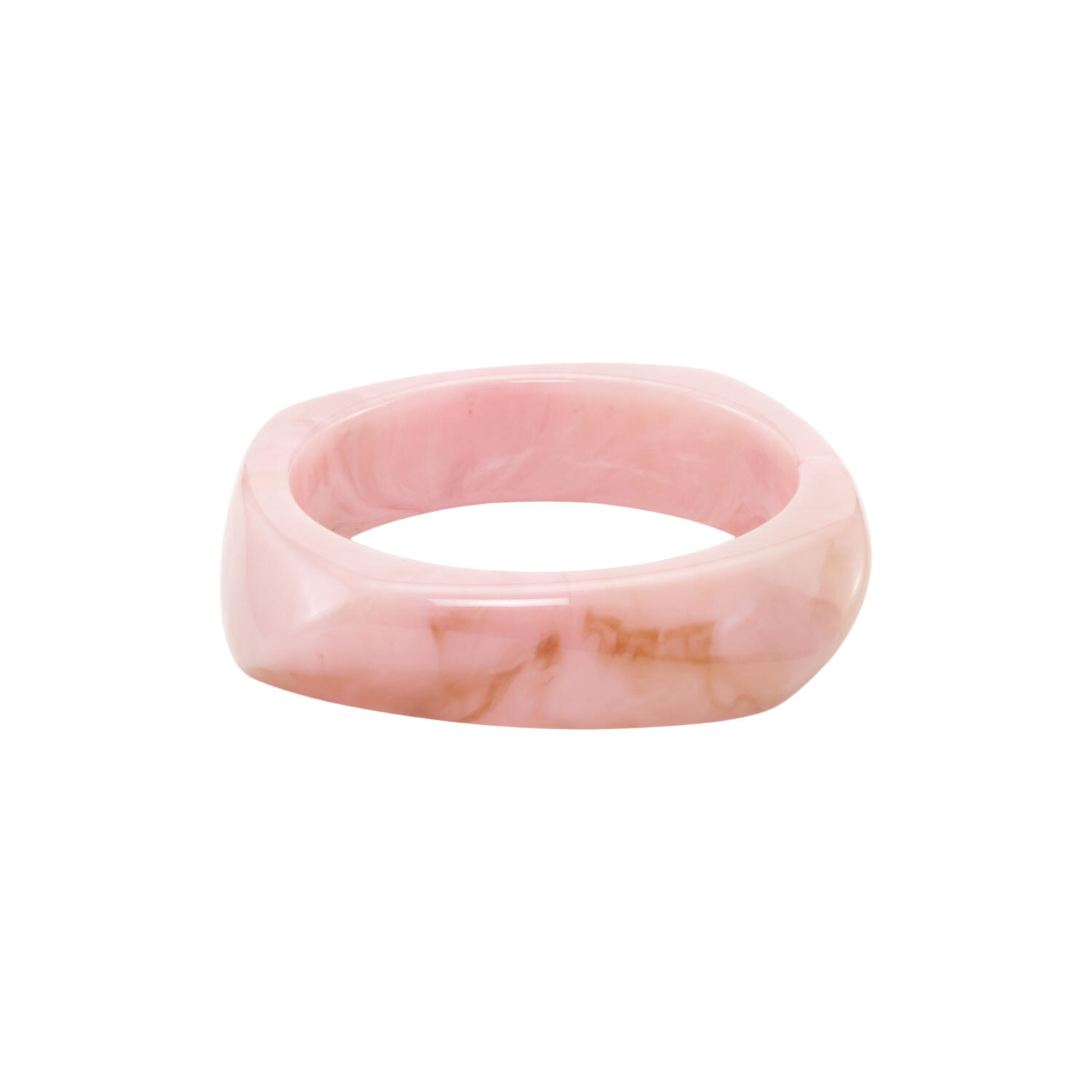 Chunky Bangle, pink marble