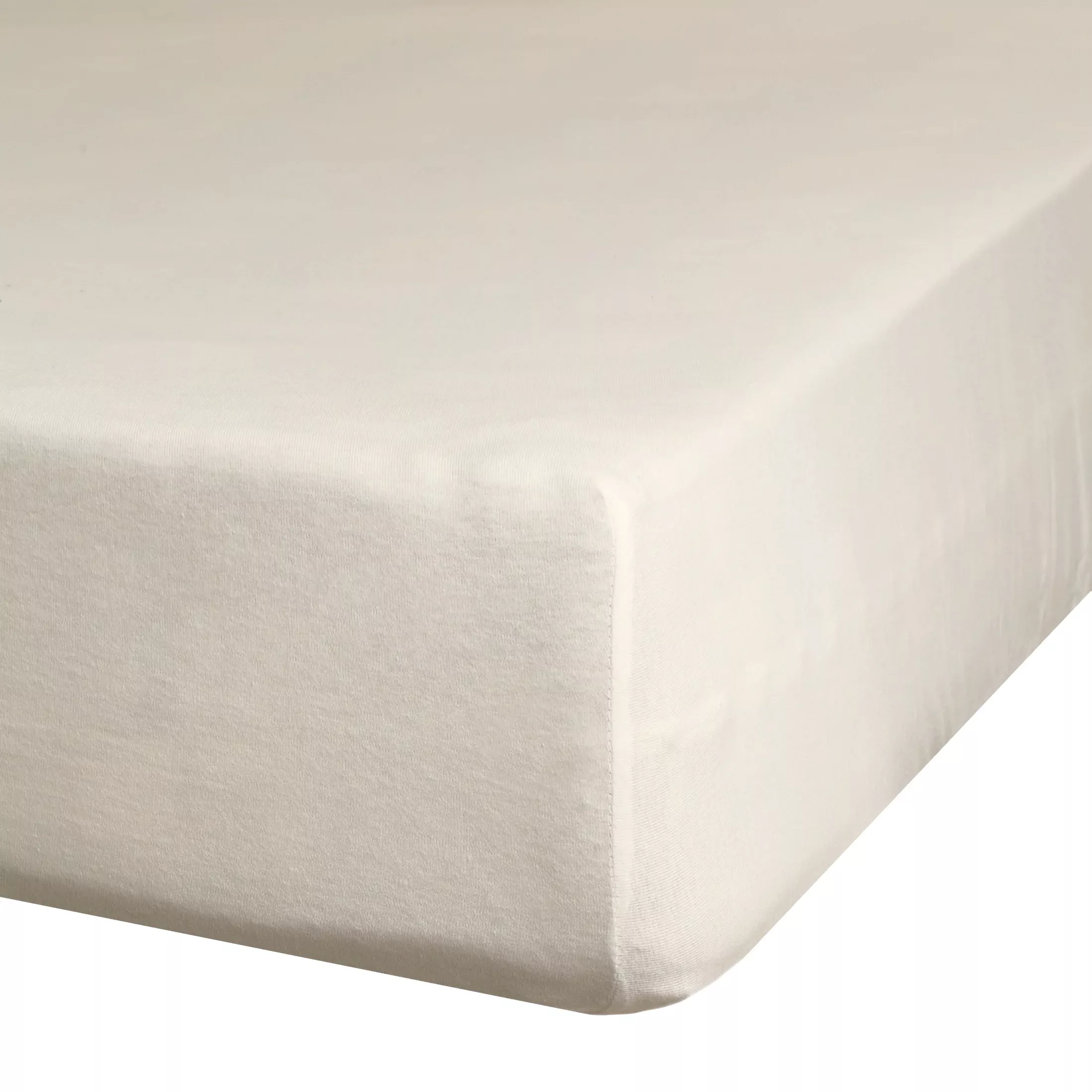 Prześcieradło jersey z gumką 220x200 cm z bawełny kolor beżowy 125 g/m2 Design 91