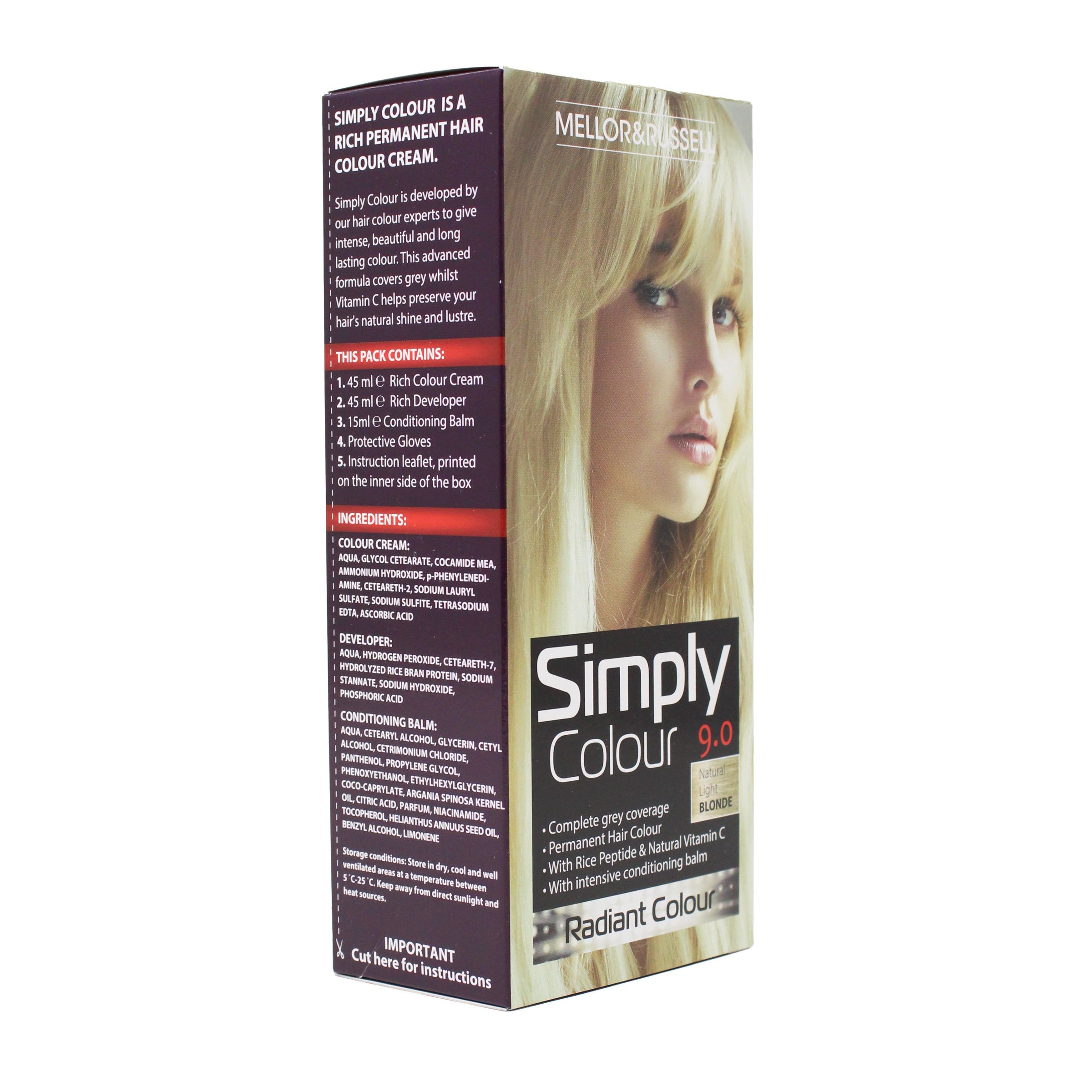 Simply Colour Permanent Hair Dye – Natural Light Blonde (9.0)